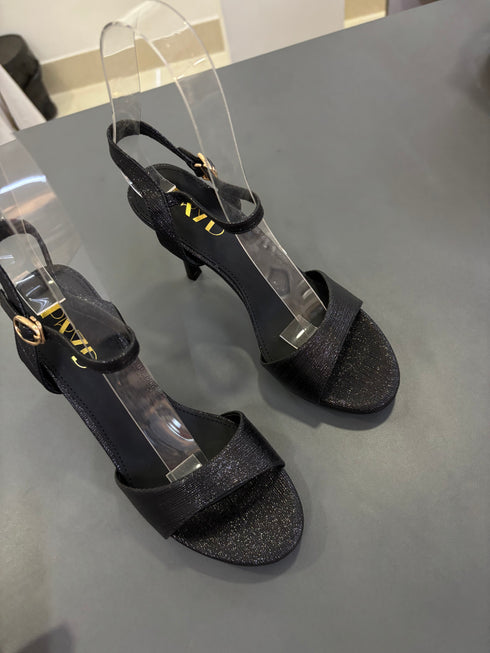 Women Glittery Open Toe Stiletto